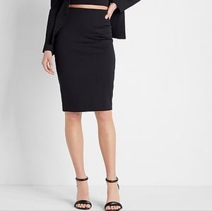 Express Women's Mid-length Pencil Skirt, size 0, black